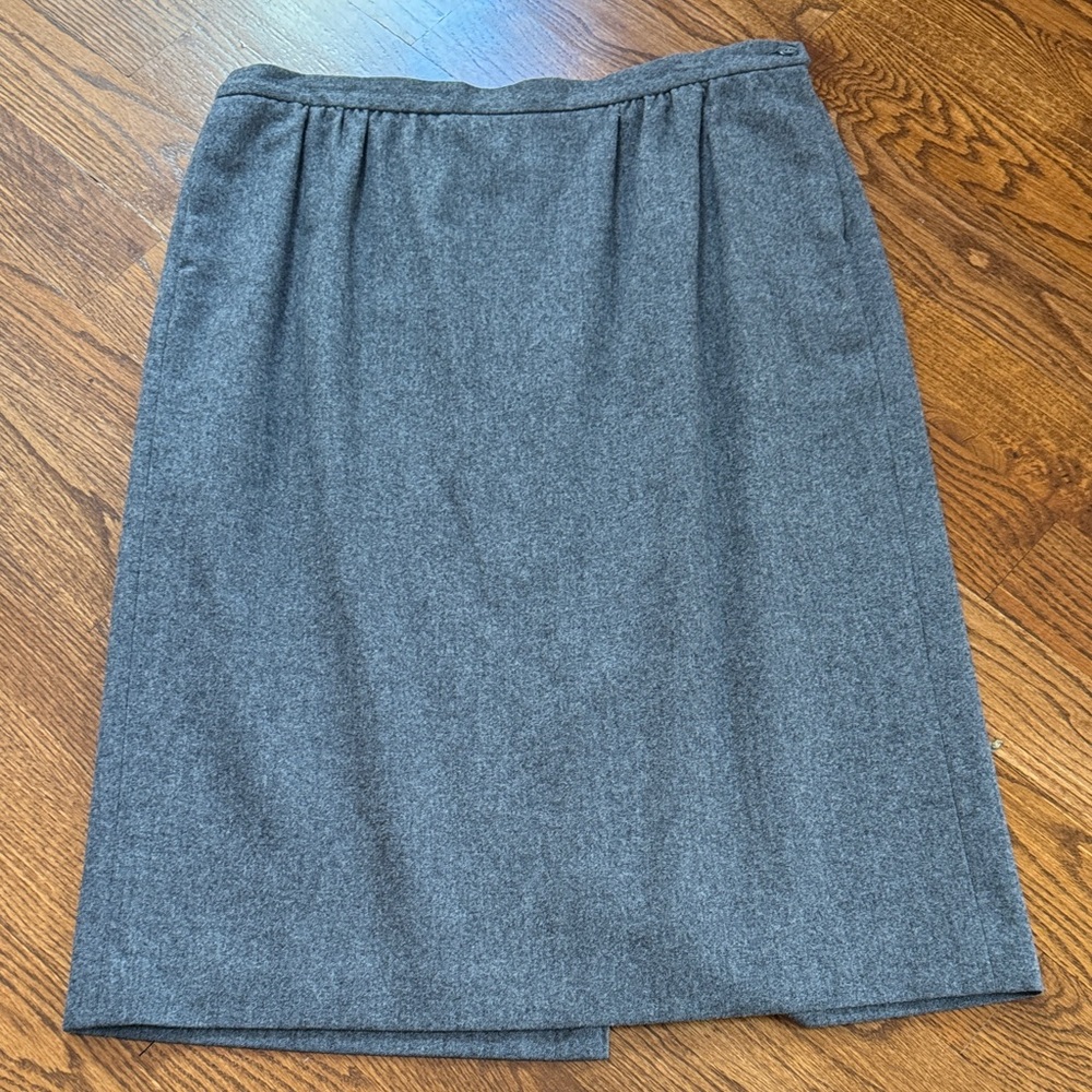 Pendleton grey flannel wool skirt - size XL - VINTAGE